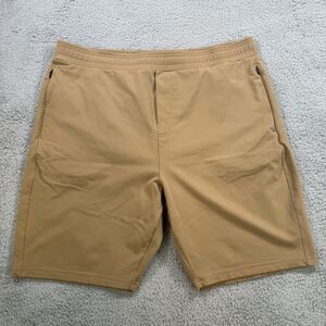 Public Rec Shorts Mens 42 Brown Nylon Drawstring Activewear Stretch Casual